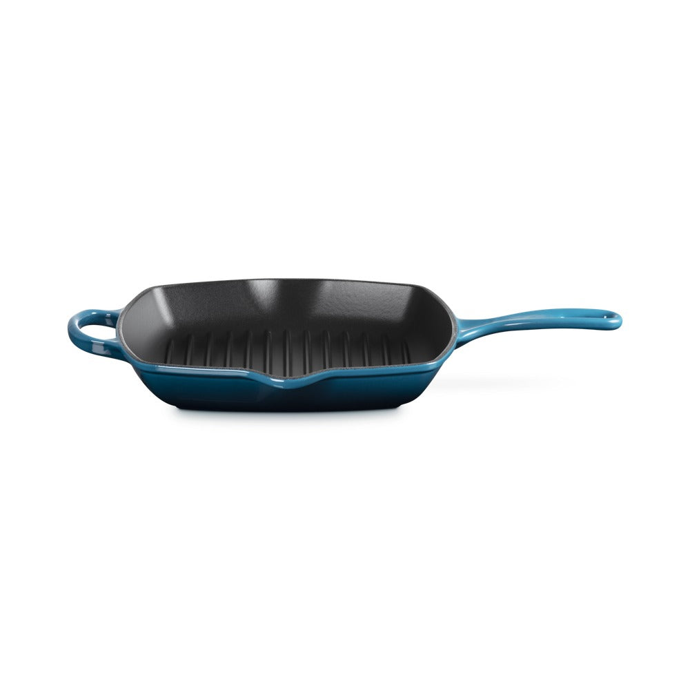 26 cm - Le Creuset Evolution Skillet Bistecchiera Quadrata In Ghisa Vetrificata