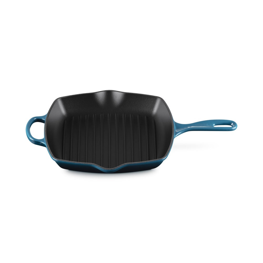 26 cm - Le Creuset Evolution Skillet Bistecchiera Quadrata In Ghisa Vetrificata