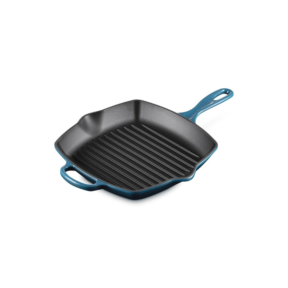 26 cm - Le Creuset Evolution Skillet Bistecchiera Quadrata In Ghisa Vetrificata