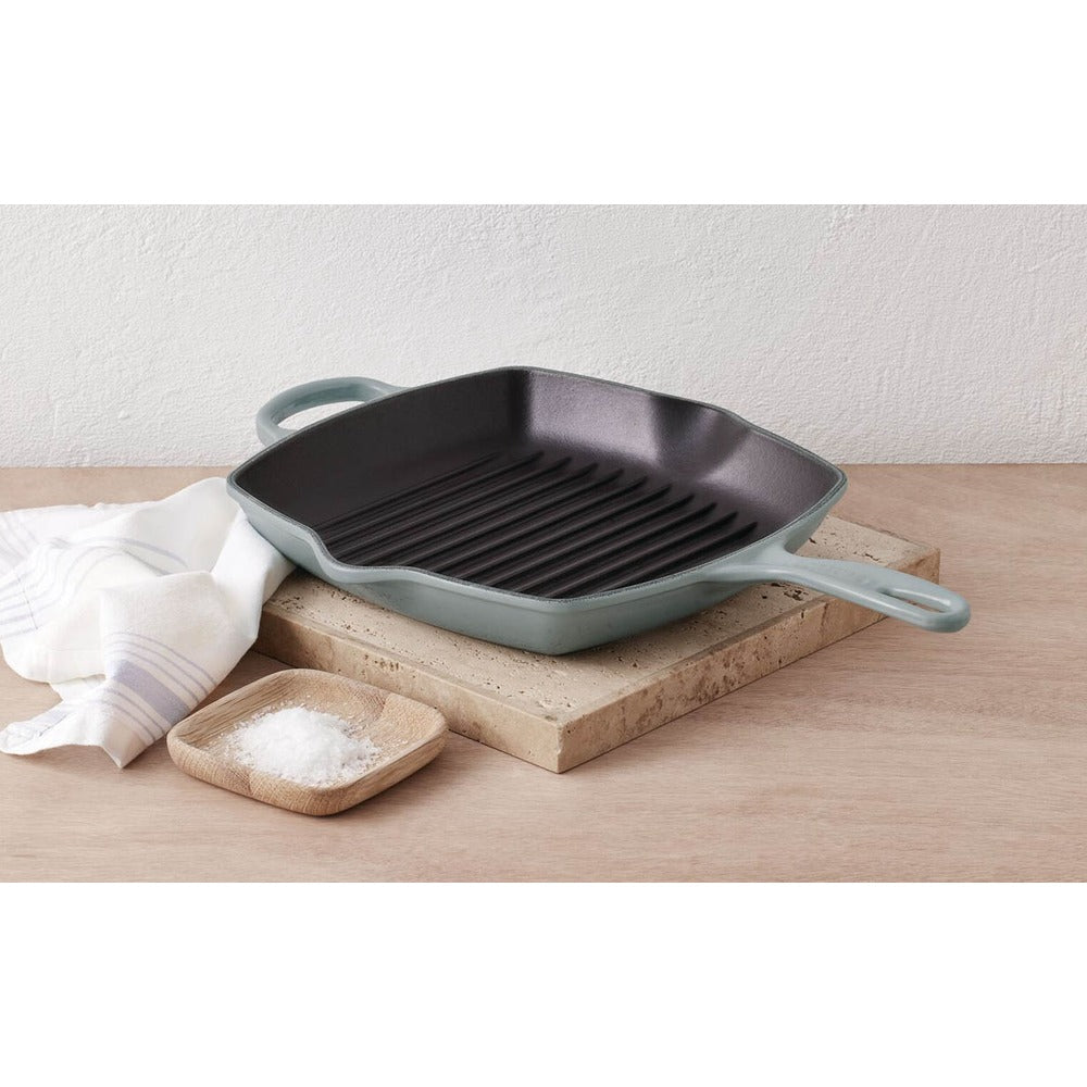 26 cm - Le Creuset Evolution Skillet Bistecchiera Quadrata In Ghisa Vetrificata