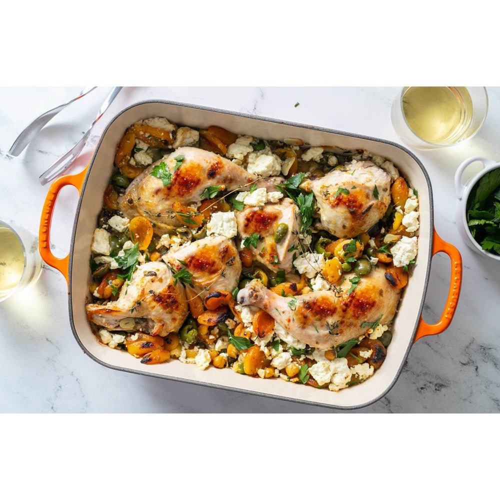 37x29 cm - Le Creuset Evolution Pirofila Rettangolare In Ghisa Vetrificata