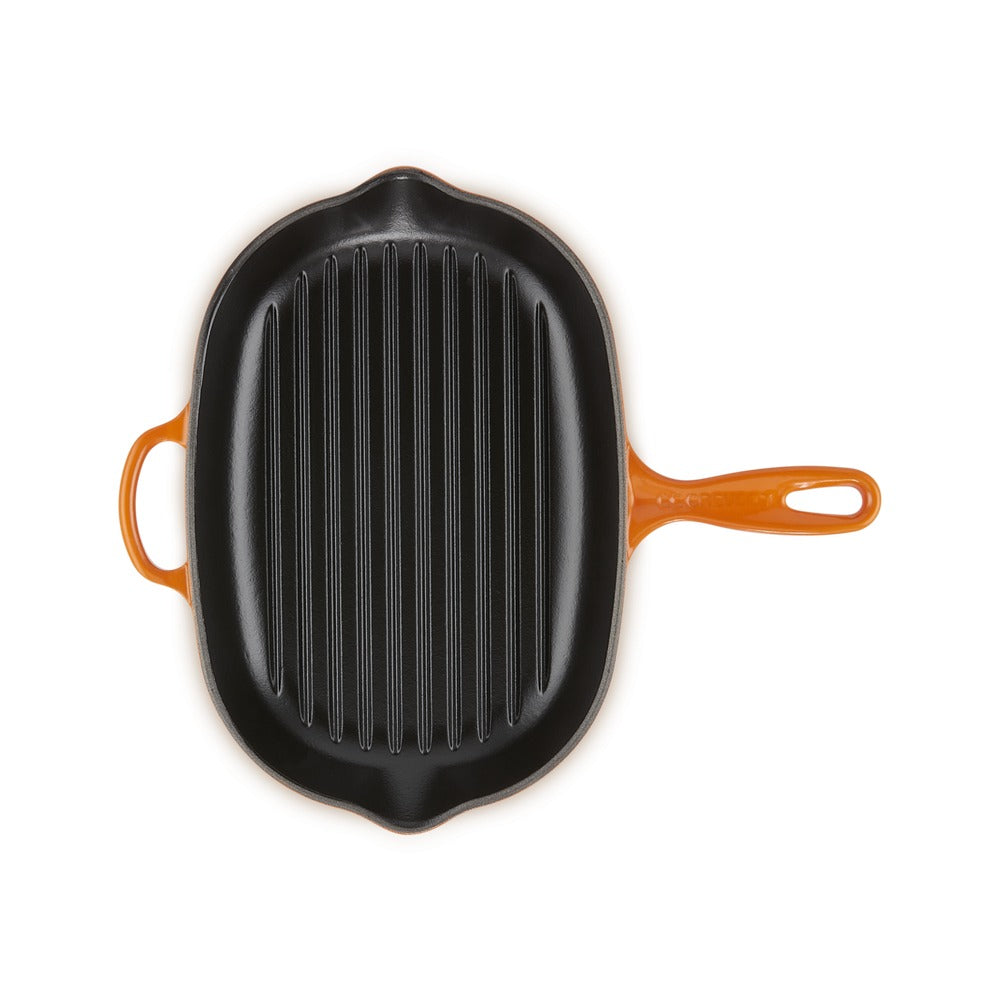 32 cm - Le Creuset Evolution Skillet Bistecchiera Ovale In Ghisa Vetrificata