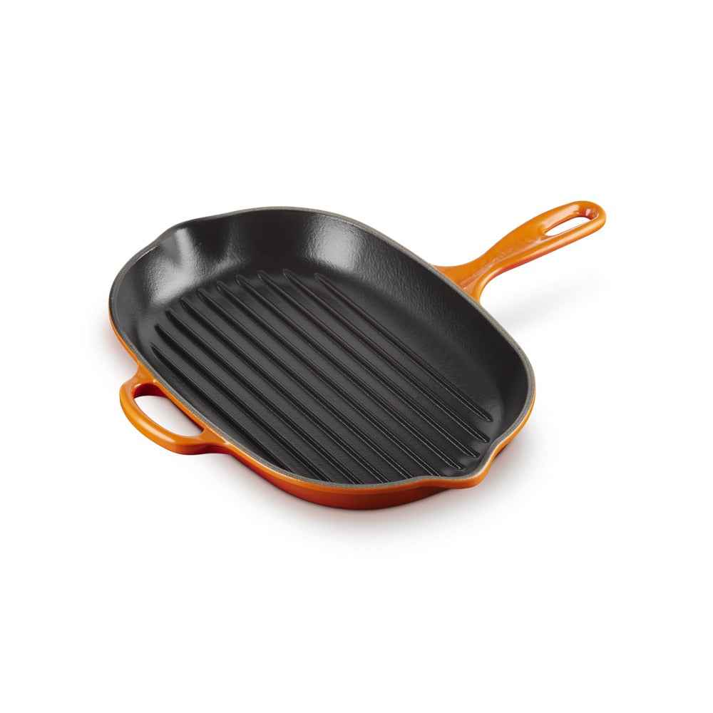 32 cm - Le Creuset Evolution Skillet Bistecchiera Ovale In Ghisa Vetrificata