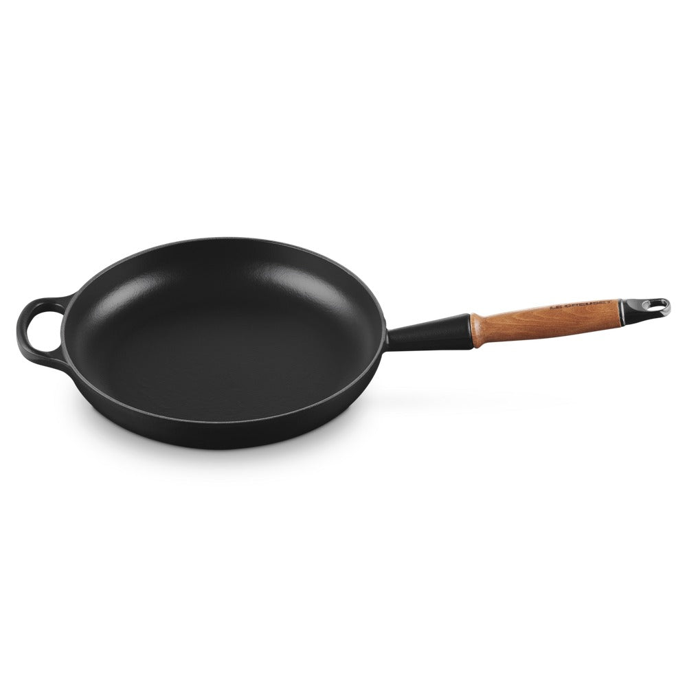 26 cm - Tradition Sartén De Hierro Fundido Esmaltada Con Mango De Madera