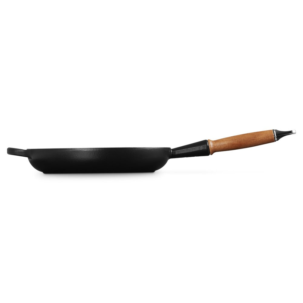 26 cm - Tradition Sartén De Hierro Fundido Esmaltada Con Mango De Madera