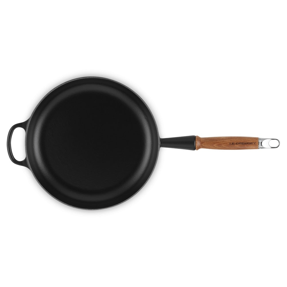 26 cm - Tradition Sartén De Hierro Fundido Esmaltada Con Mango De Madera