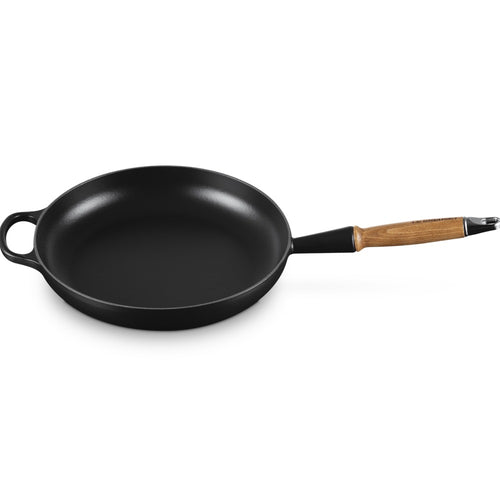 28 cm - Le Creuset Evolution Padella Bassa In Ghisa Vetrificata Con Manico In Legno