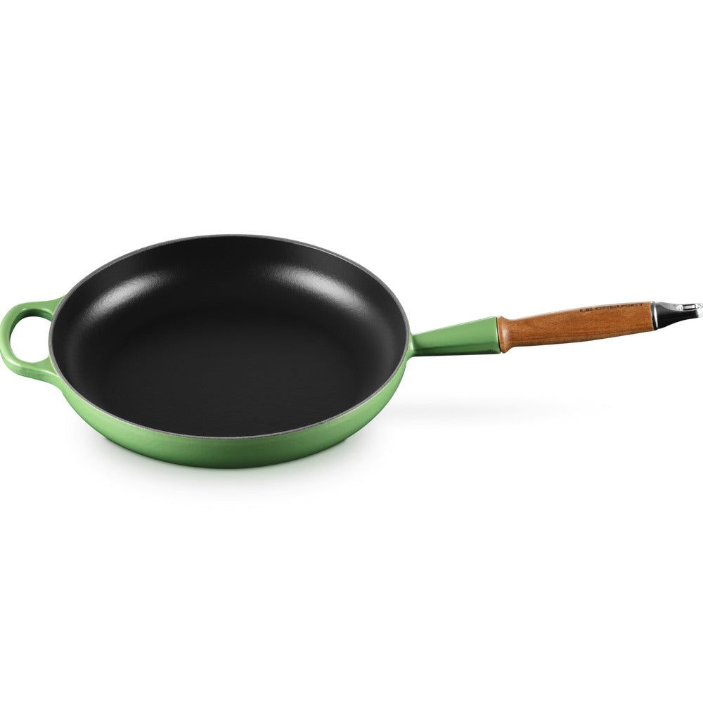 28 cm - Le Creuset Evolution Padella Bassa In Ghisa Vetrificata Con Manico In Legno