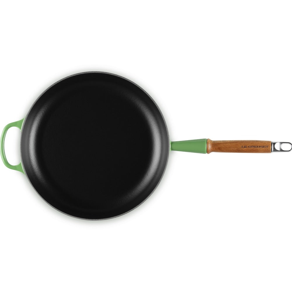28 cm - Le Creuset Evolution Padella Bassa In Ghisa Vetrificata Con Manico In Legno