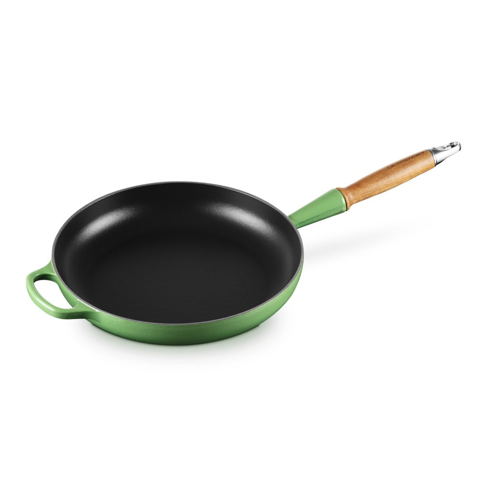 28 cm - Le Creuset Evolution Padella Bassa In Ghisa Vetrificata Con Manico In Legno