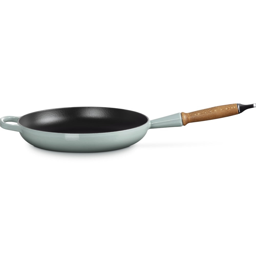28 cm - Le Creuset Evolution Padella Bassa In Ghisa Vetrificata Con Manico In Legno