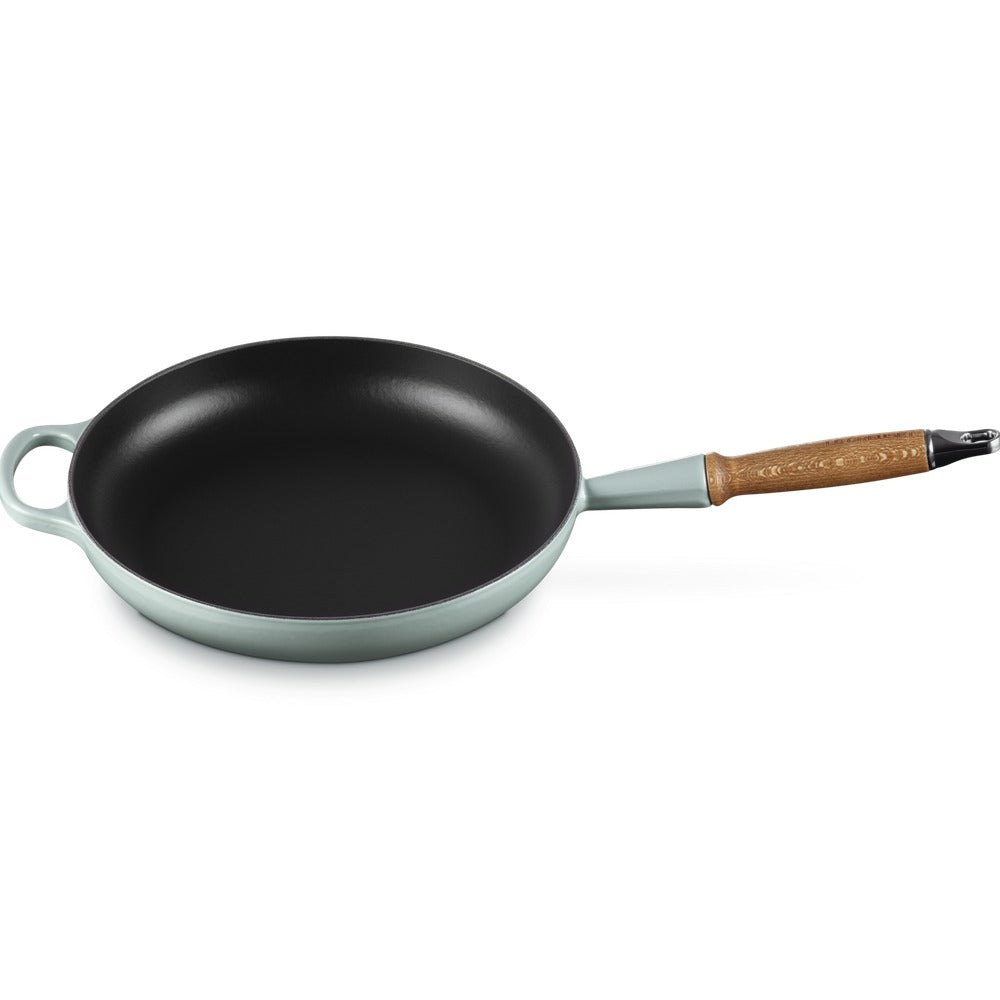 28 cm - Le Creuset Evolution Padella Bassa In Ghisa Vetrificata Con Manico In Legno