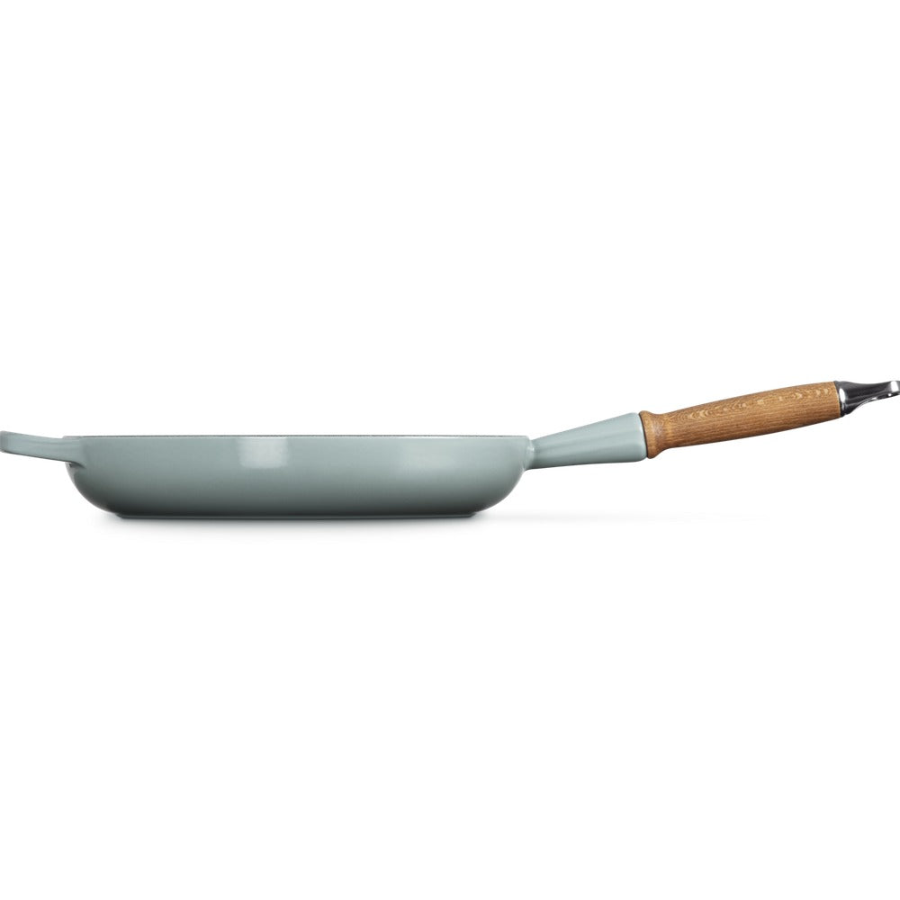 28 cm - Le Creuset Evolution Padella Bassa In Ghisa Vetrificata Con Manico In Legno