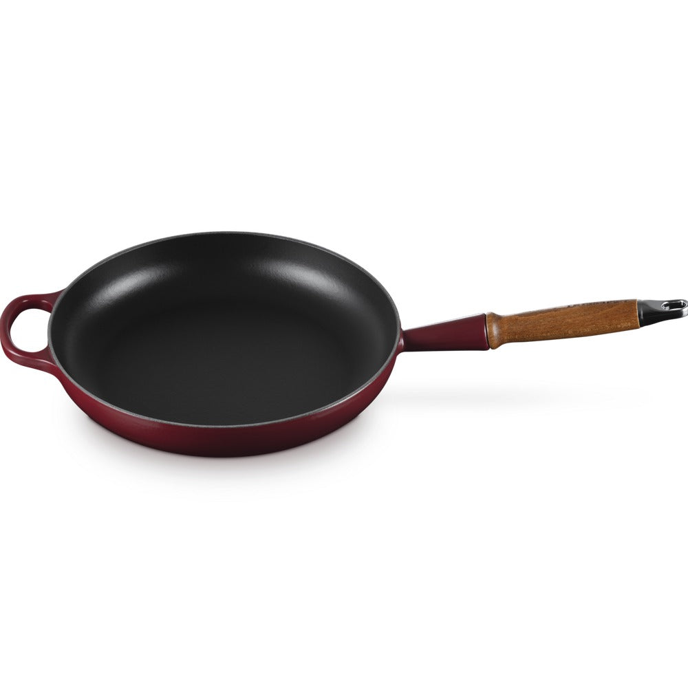 28 cm - Le Creuset Evolution Padella Bassa In Ghisa Vetrificata Con Manico In Legno