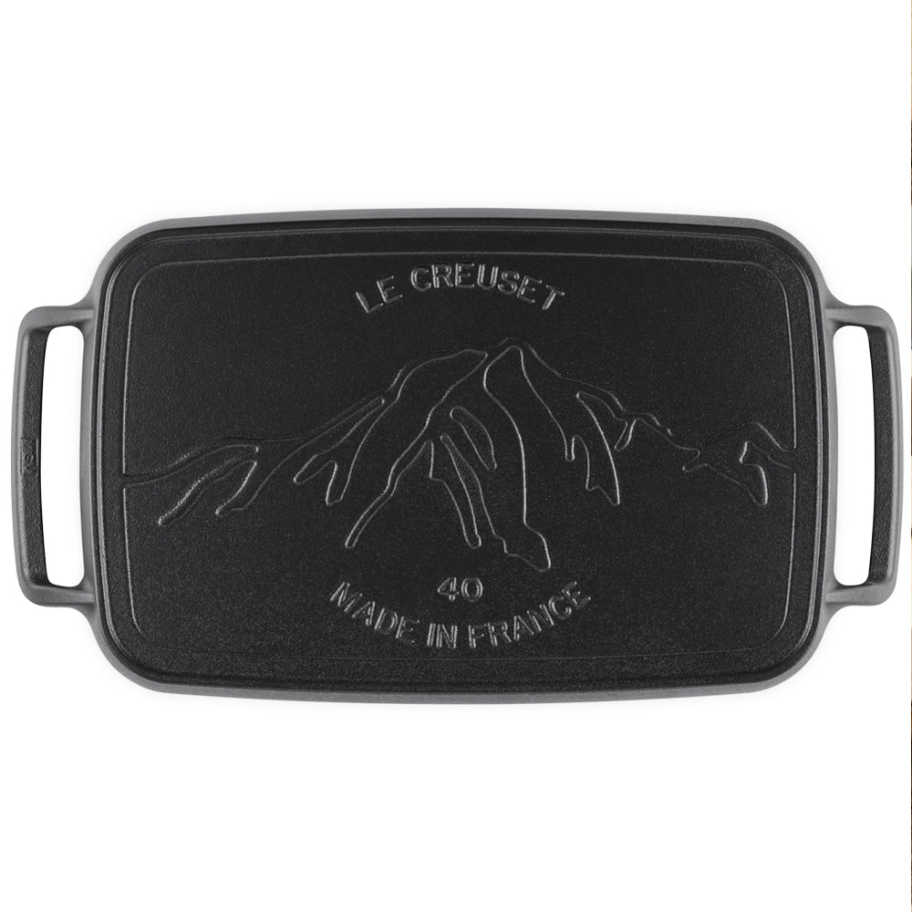 40x26 cm - Le Creuset BBQ Outdoor Piastra Rettangolare Liscia In Ghisa
