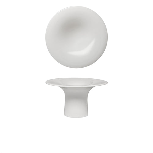 14x7.8 cm - Essentia 50's Era Piatto Presentazione Alzata Gourmet Bassa In Porcellana Set 4 Pz