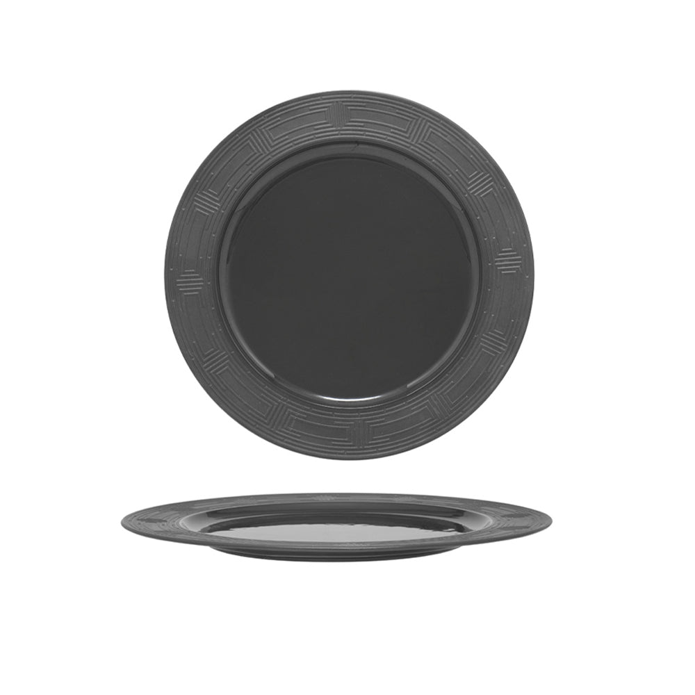 26.4 cm - Essentia Labyrinth Piatto Piano In Porcellana Set 4 Pz