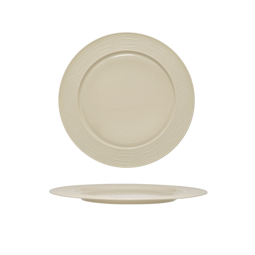 26.4 cm - Essentia Labyrinth Piatto Piano In Porcellana Set 4 Pz