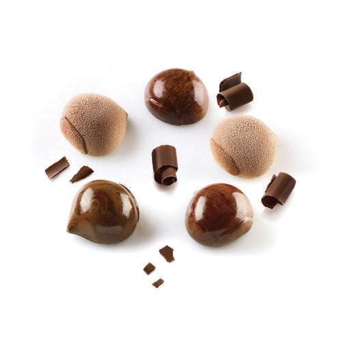 15 Forme - Silikomart Marron Glacè 30 Stampo Dolci Frutta Realistica In Silicone Cutter Incluso