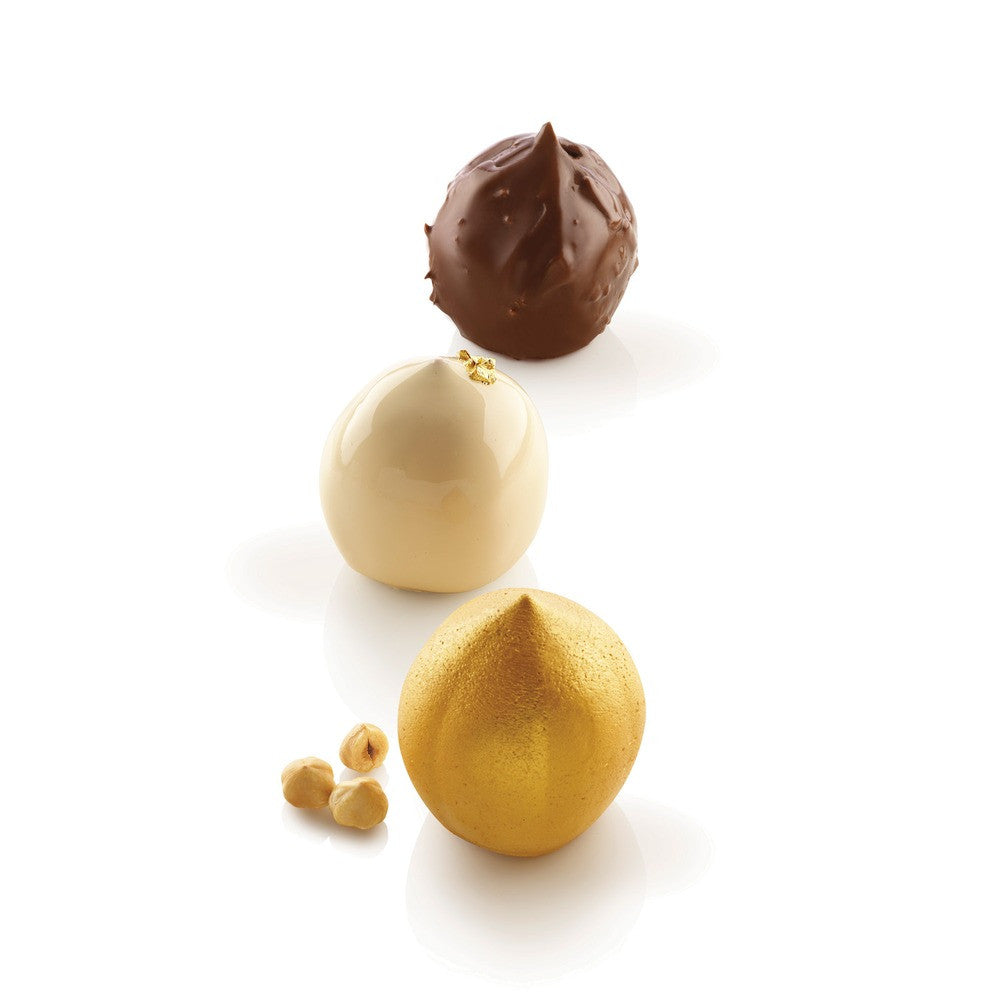 5 Forme - Silikomart Nocciola 125 Stampo Dolci Frutta Realistica In Silicone Cutter Incluso
