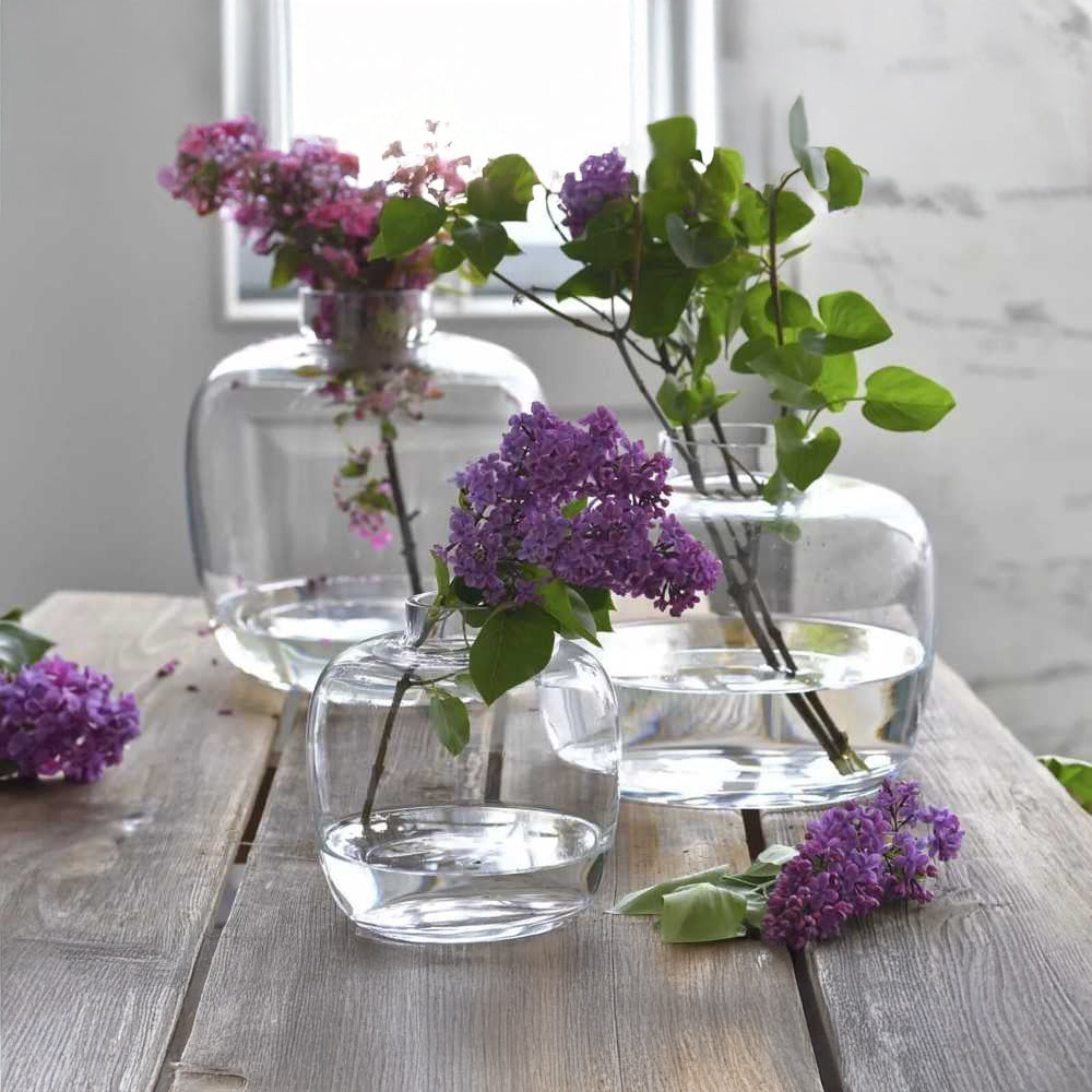 28 cm - Krosno Latitude Vaso Bombato In Vetro Sonoro