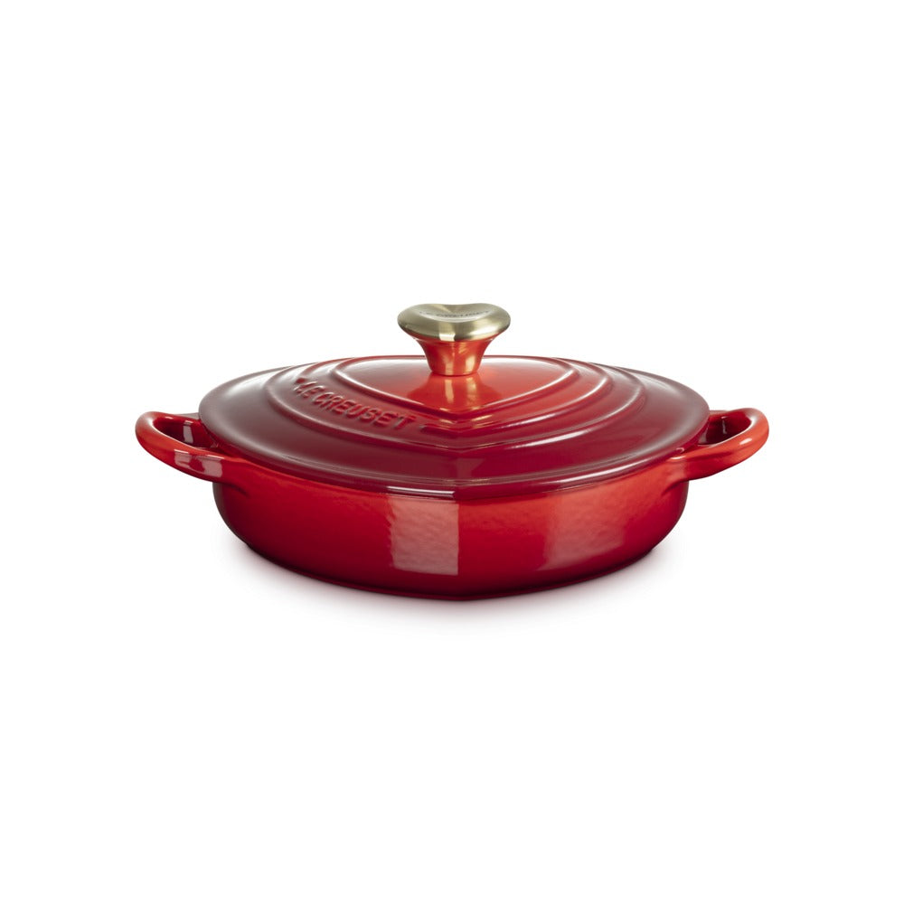 20 cm - Le Creuset Tradition Cuore Tegame Basso In Ghisa Vetrificata