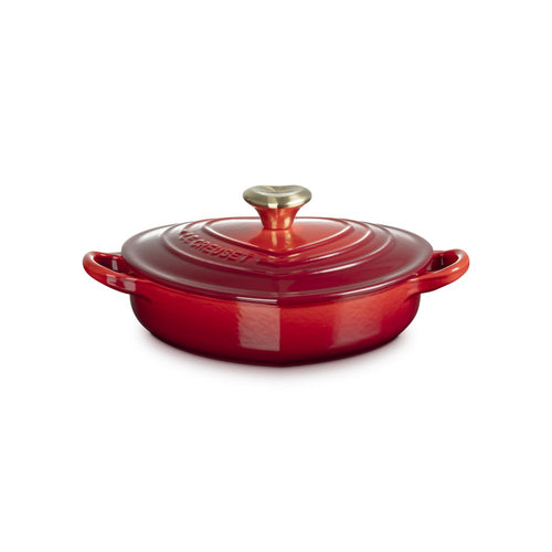 20 cm - Le Creuset Tradition Cuore Tegame Basso In Ghisa Vetrificata
