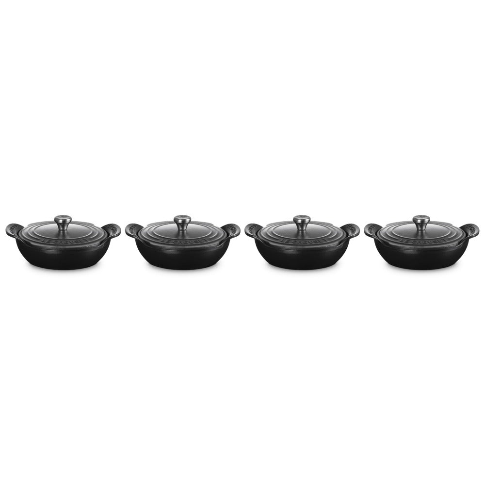 13 cm - Le Creuset Gourmand Mini Tegame Con Coperchio Set 4 Pz