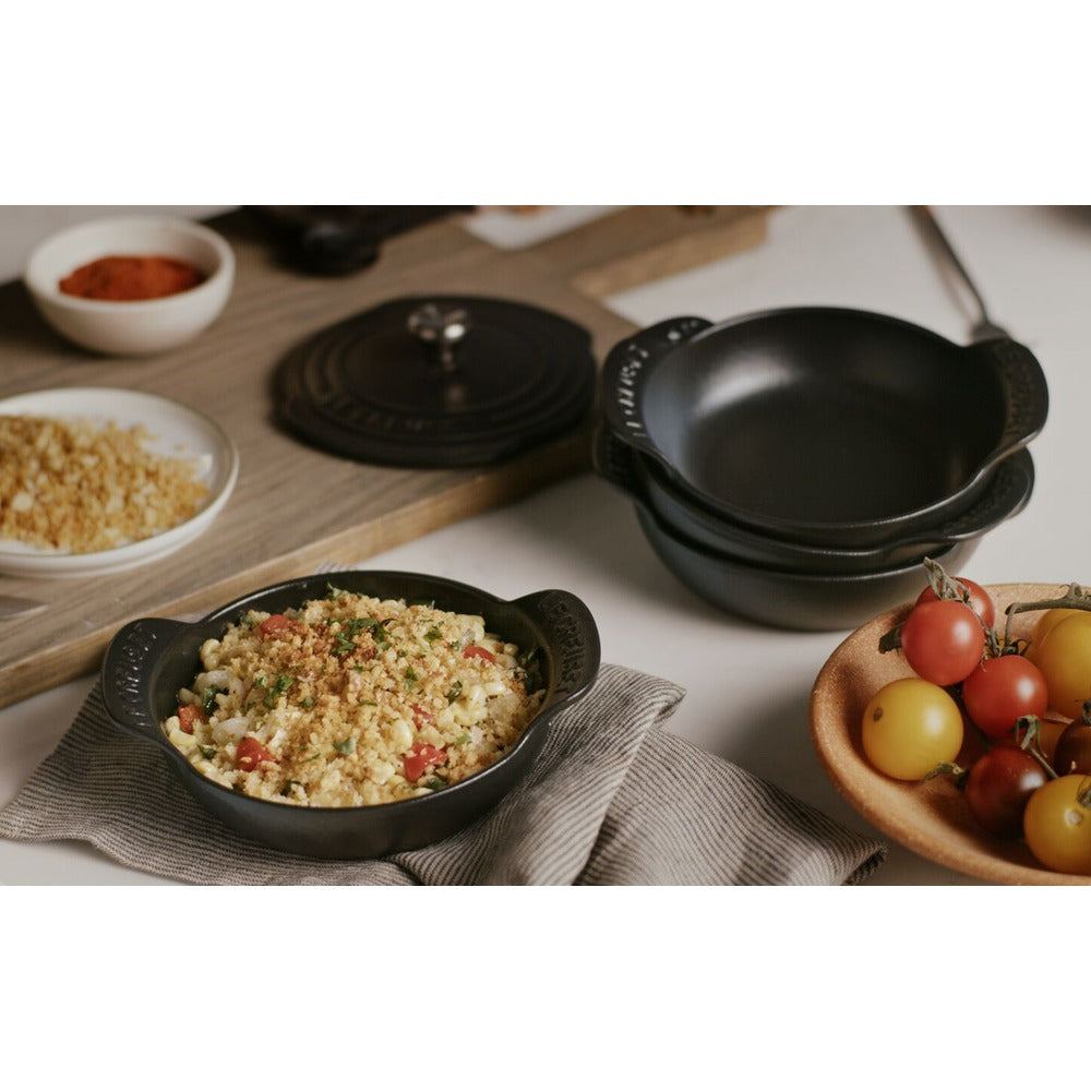 13 cm - Le Creuset Gourmand Mini Tegame Con Coperchio Set 4 Pz