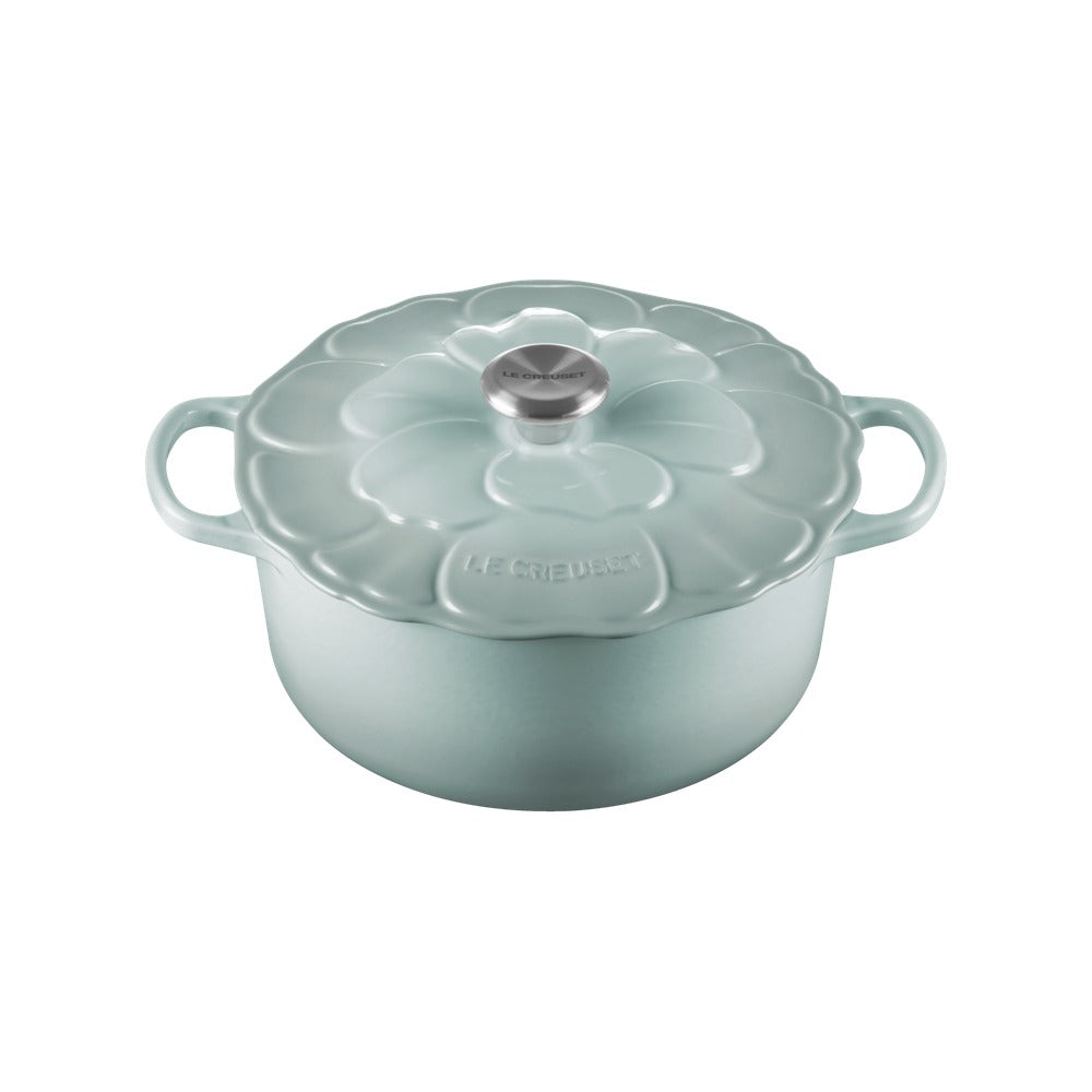 26 cm - Le Creuset Evolution Cocotte Rotonda Con Coperchio a Fiore In Ghisa Vetrificata