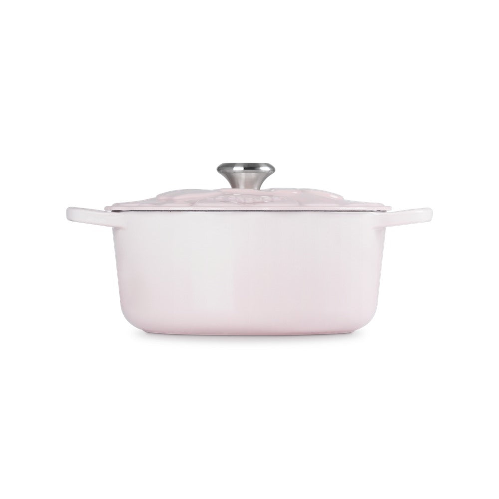 26 cm - Le Creuset Evolution Cocotte Rotonda Con Coperchio a Fiore In Ghisa Vetrificata