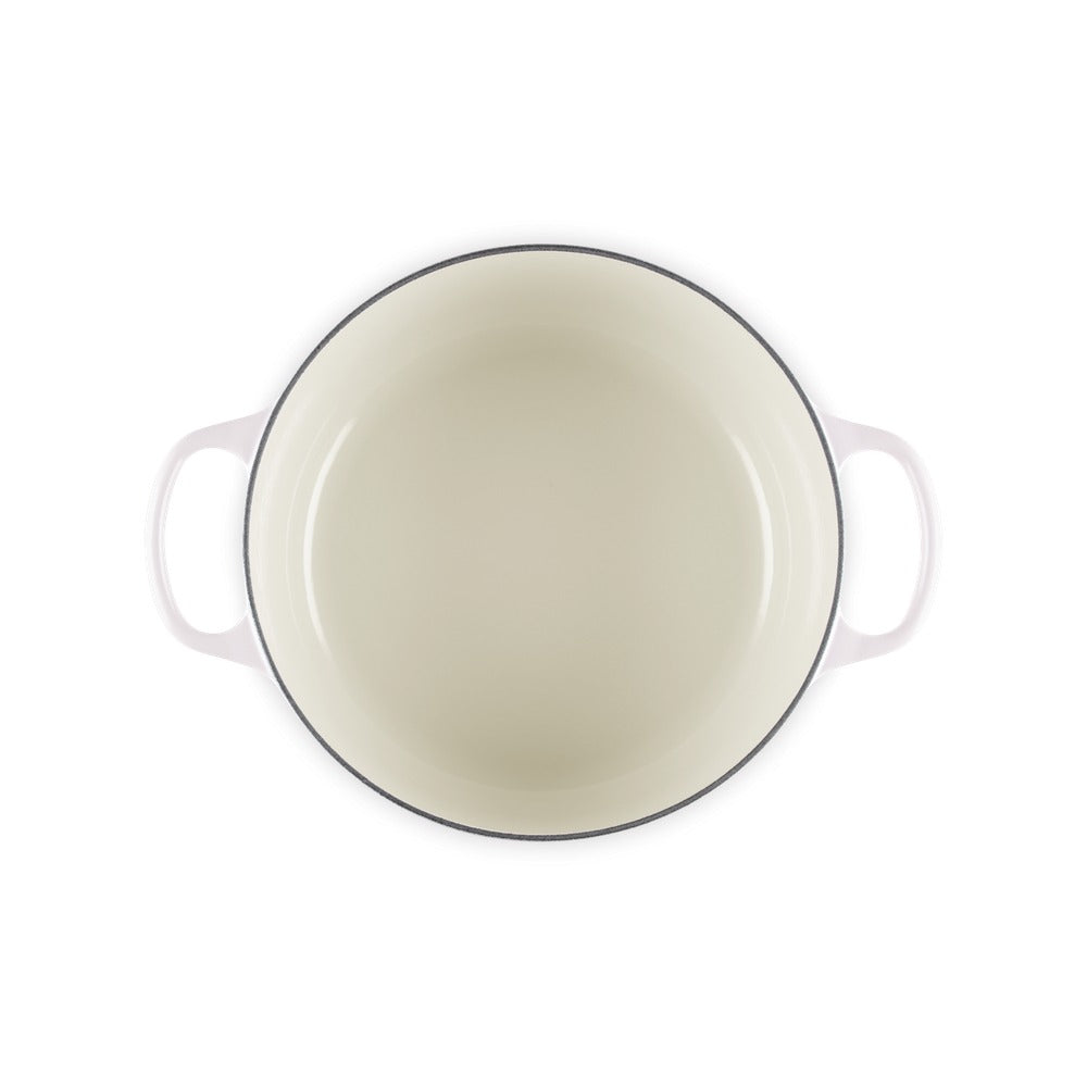 26 cm - Le Creuset Evolution Cocotte Rotonda Con Coperchio a Fiore In Ghisa Vetrificata