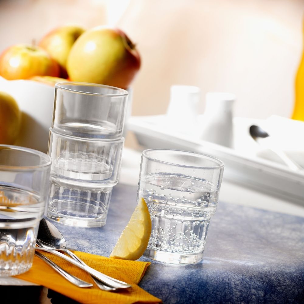 21 cl - Lyon Bicchiere Acqua In Vetro - Set 4 Pz