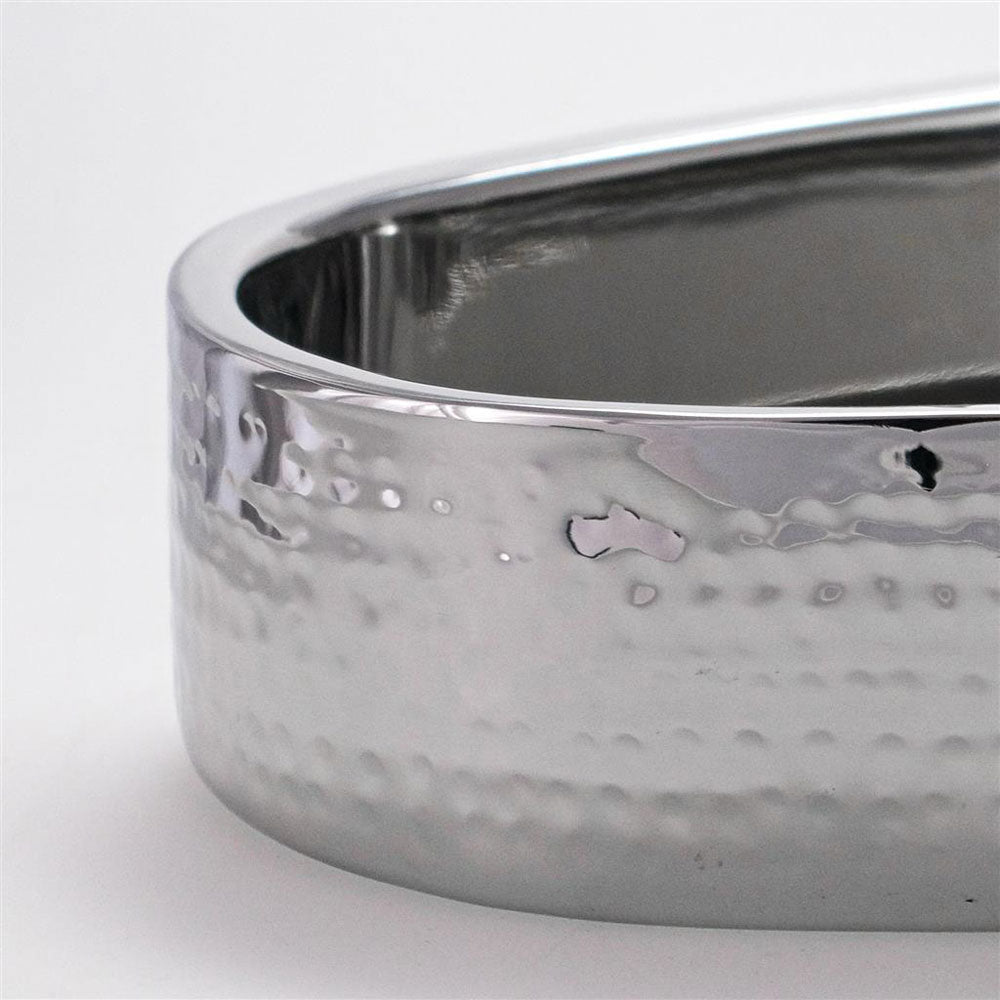 40.5 x 20 cm - Portofino Double Wall Coppa Ovale In Acciaio Satinato