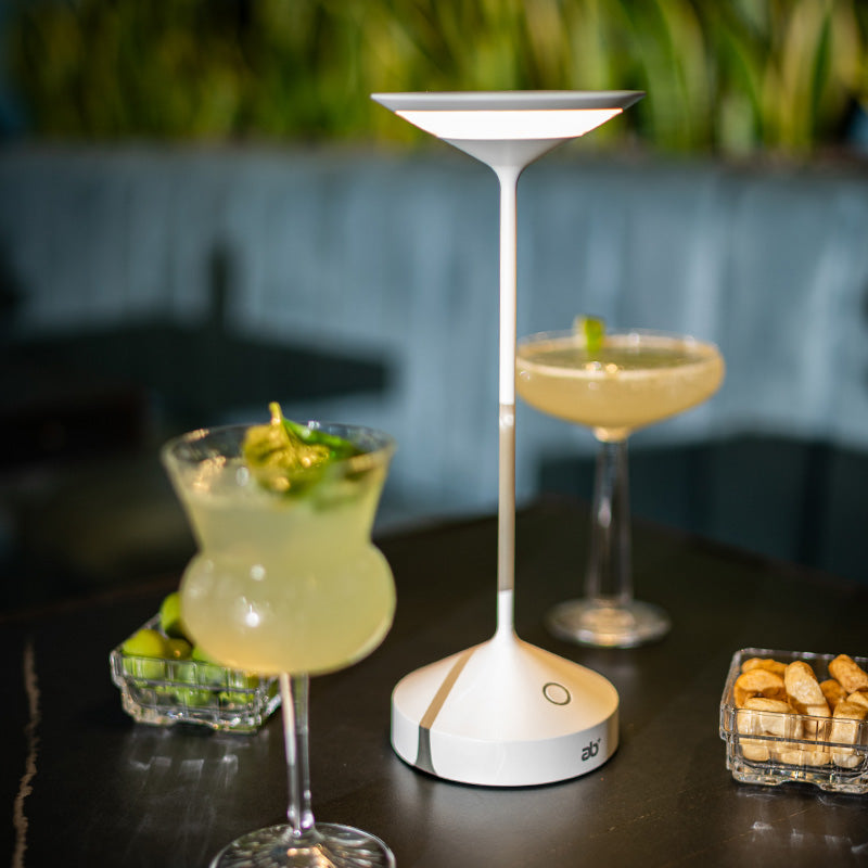 22 cm - Tempo Mini Lampada Da Tavolo Ricaricabile In Alluminio