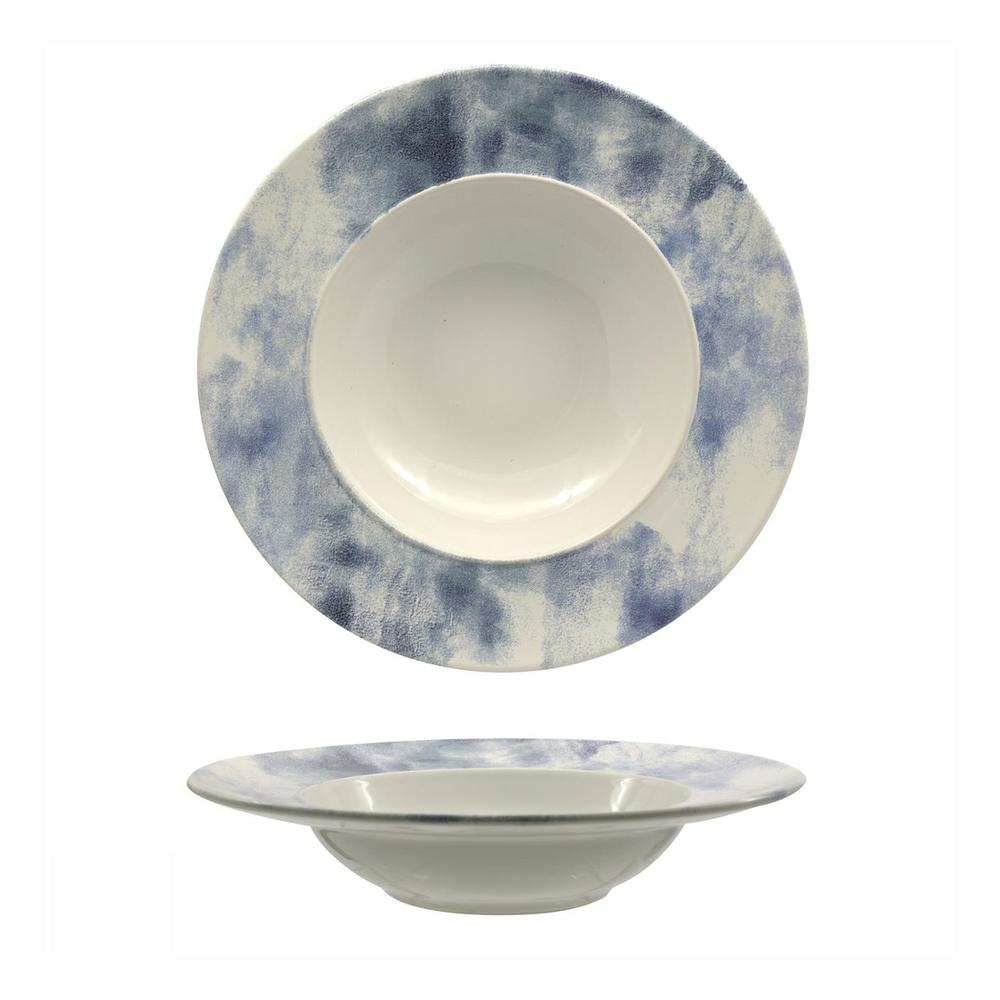 17 cm - Mesa Ceramics Estoril Piatto Fondo Pasta Bowl Decorato In Gres porcellanato Set 4 Pz