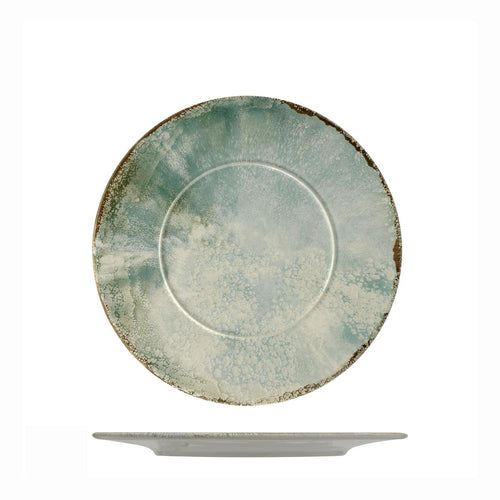 Mesa Ceramics Matcha Piatto Piano Con Falda Decorato In Gres porcellanato Set 6 Pz