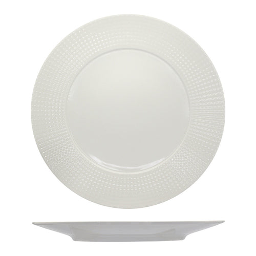 16 cm - Ariane Point Assiette à Pain à Rebord En Porcelaine - Set 12 Pcs