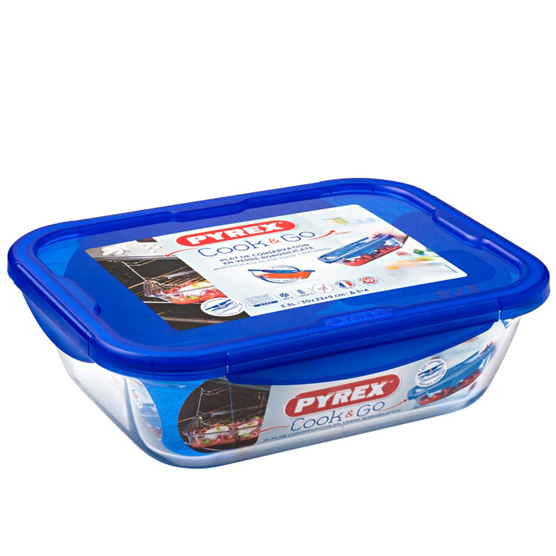 Cook & Go Conteneur Alimentaire Hermétique Rectangulaire En Verre Borosilicate