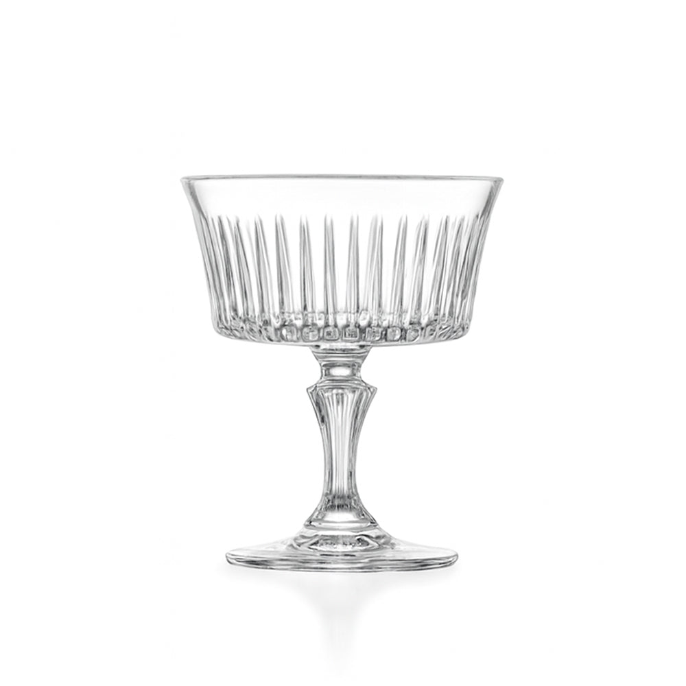 26 cl - RCR Cristalleria Italiana Timeless Coppa Dessert In Vetro Cristallino Luxion Set 6 Pz