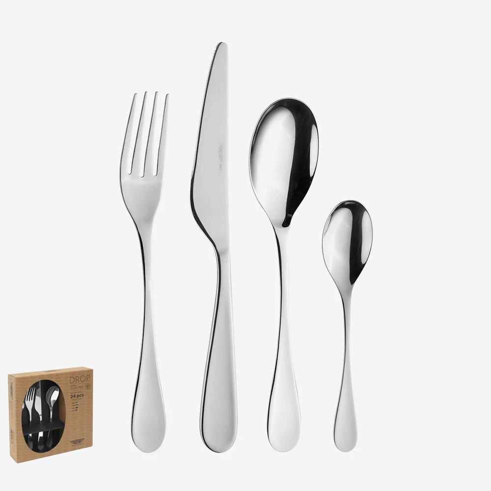Pintinox Drop Prima Servizio Posate In Acciaio Inox - Set 24 Pz