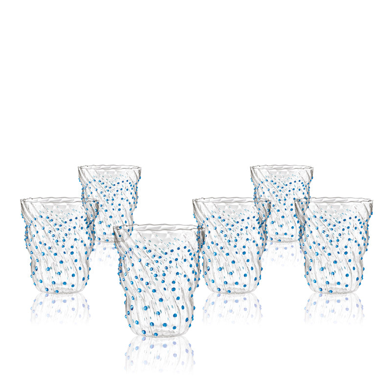 37 cl - Twist Pua Verre À Eau en Verre Borosilicate - Ensemble 6 Pcs