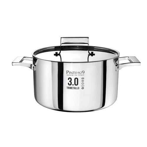 Pintinox 3.0 Casseruola Alta Con Coperchio Induzione In Trimetallo