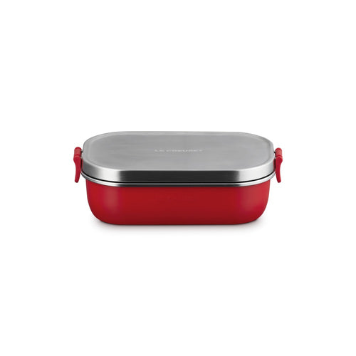 90 cl - Le Creuset On The Go Lunch Box Contenitore Per Alimenti Rettangolare In Acciaio Inox