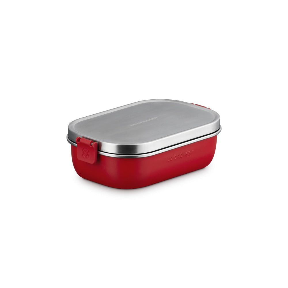 90 cl - Le Creuset On The Go Lunch Box Contenitore Per Alimenti Rettangolare In Acciaio Inox