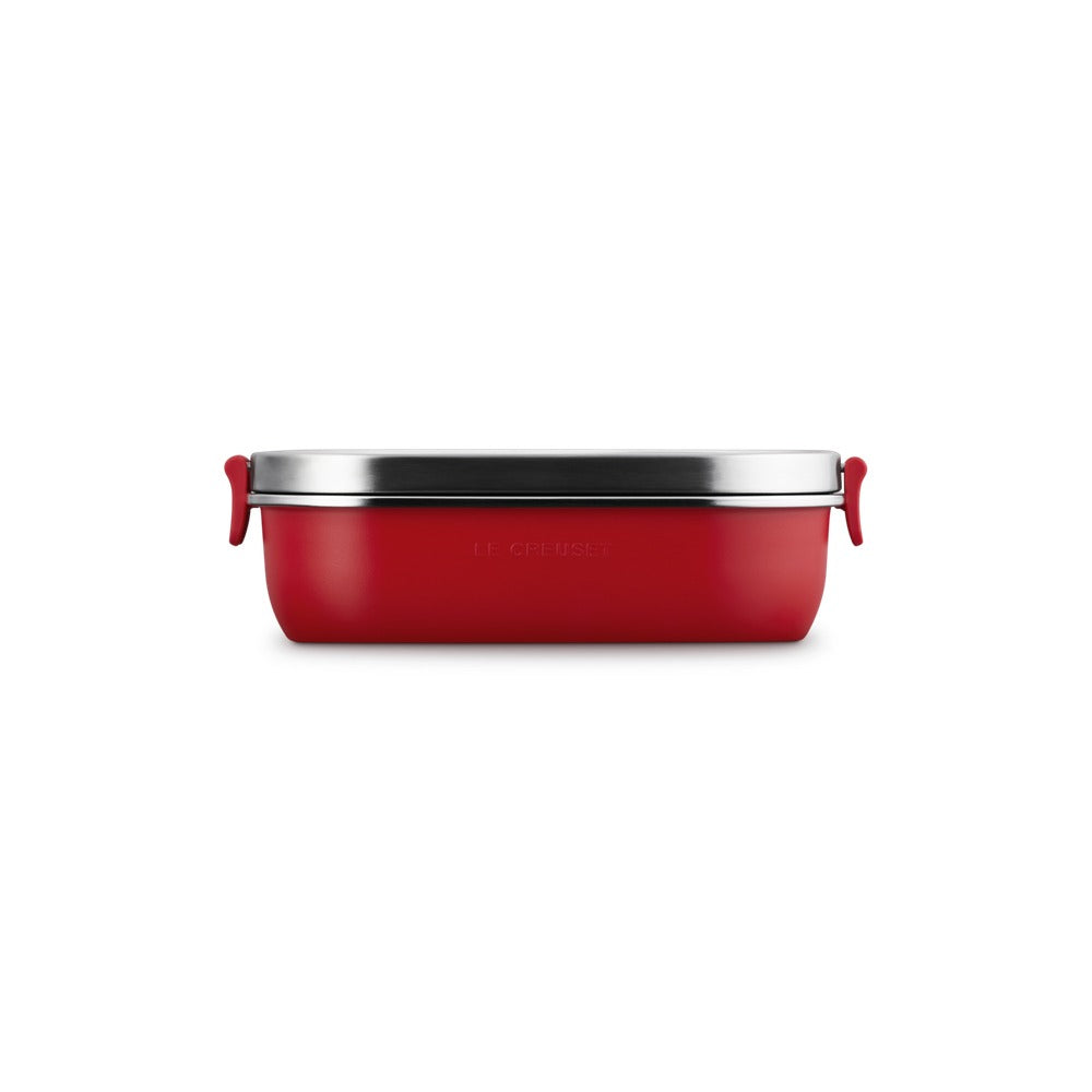 90 cl - Le Creuset On The Go Lunch Box Contenitore Per Alimenti Rettangolare In Acciaio Inox