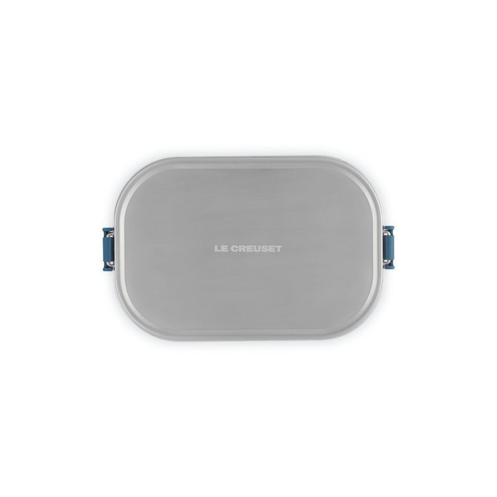 90 cl - Le Creuset On The Go Lunch Box Contenitore Per Alimenti Rettangolare In Acciaio Inox