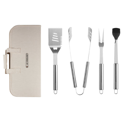 Le Creuset BBQ Outdoor Set Accessori da Cucina Con Carry Bag In Acciaio Inox