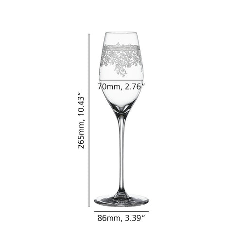 30 cl - Spiegelau Arabesque Calice Flute Champagne In Vetro Cristallino - Set 2 Pz