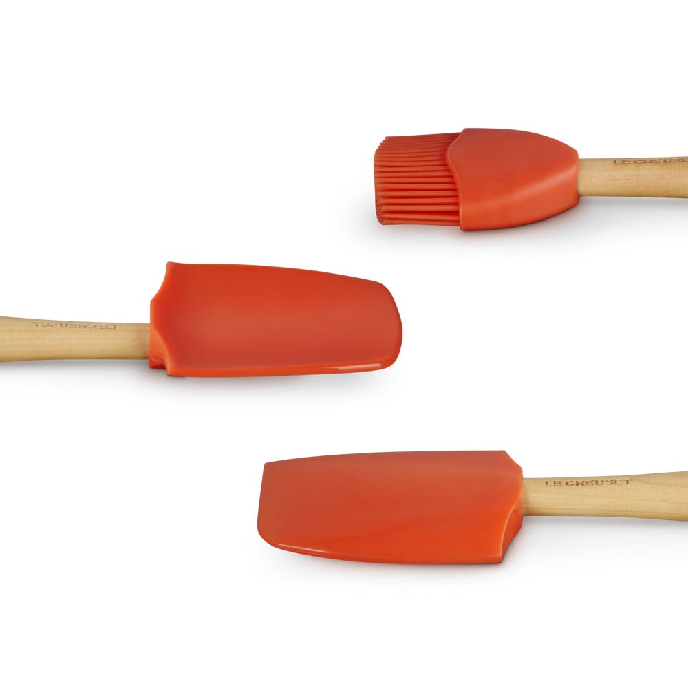 28 cm - Le Creuset Craft Spatola Cucina In Silicone Set 3 Pz